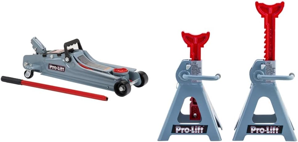 Pro-Lift 2 Ton Low Profile Floor Jack and Jack Stands Bundle