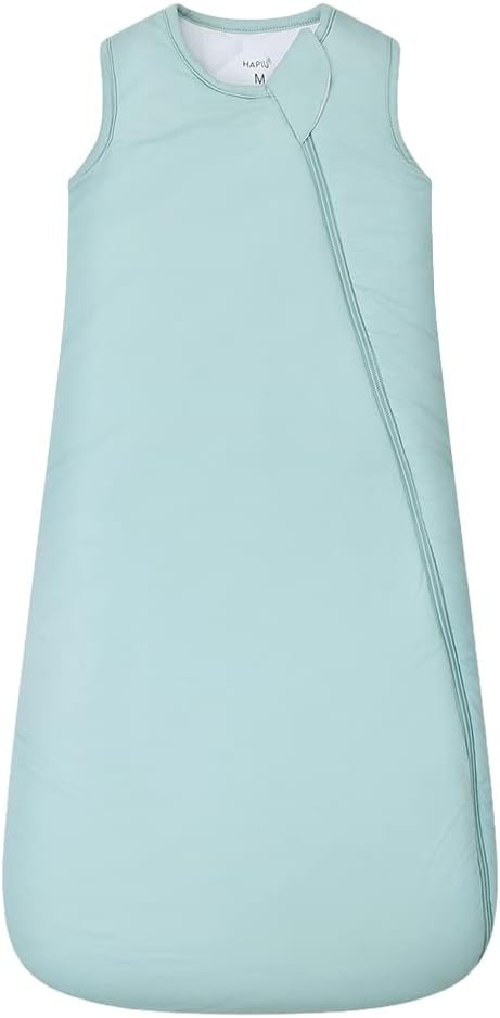 HAPIU Unisex Bamboo Baby Sleep Sack with 2-Way Zipper for Comfort