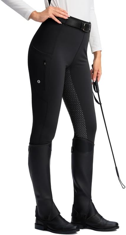 SANTINY Women's Horse Riding Pants with Silicone Full-Seat Design