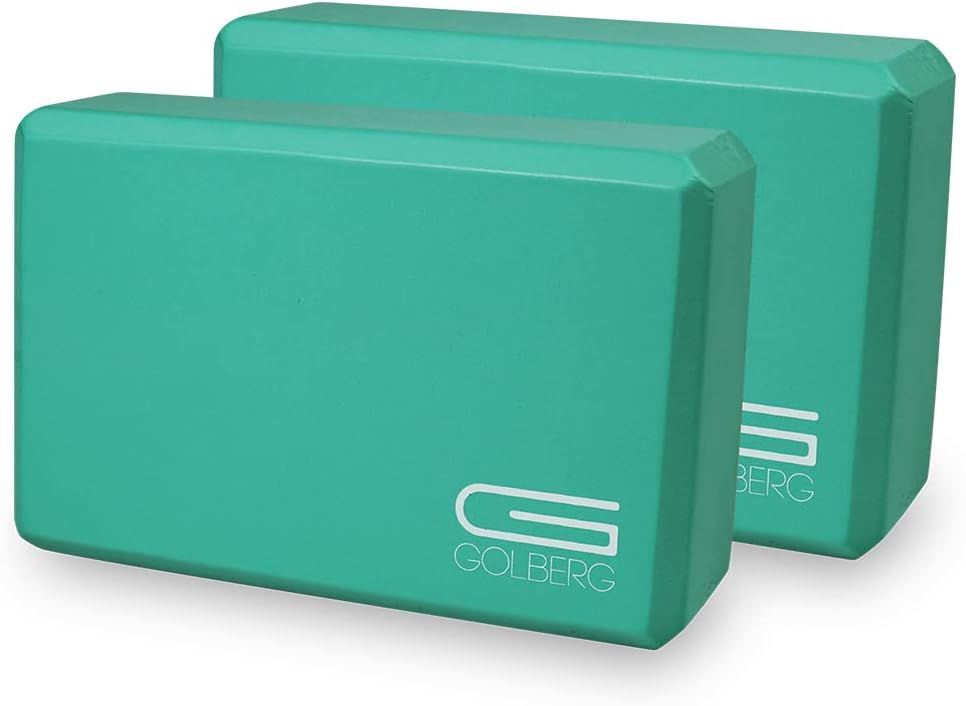 GOLBERG Foam Yoga Block: High Intensity Support Pink/Green/Purple 4 Pack
