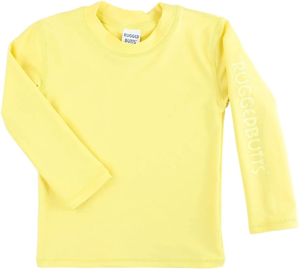 RUGGEDBUTTS Baby/Toddler Boys Long Sleeve Rash Guard Swim Shirt