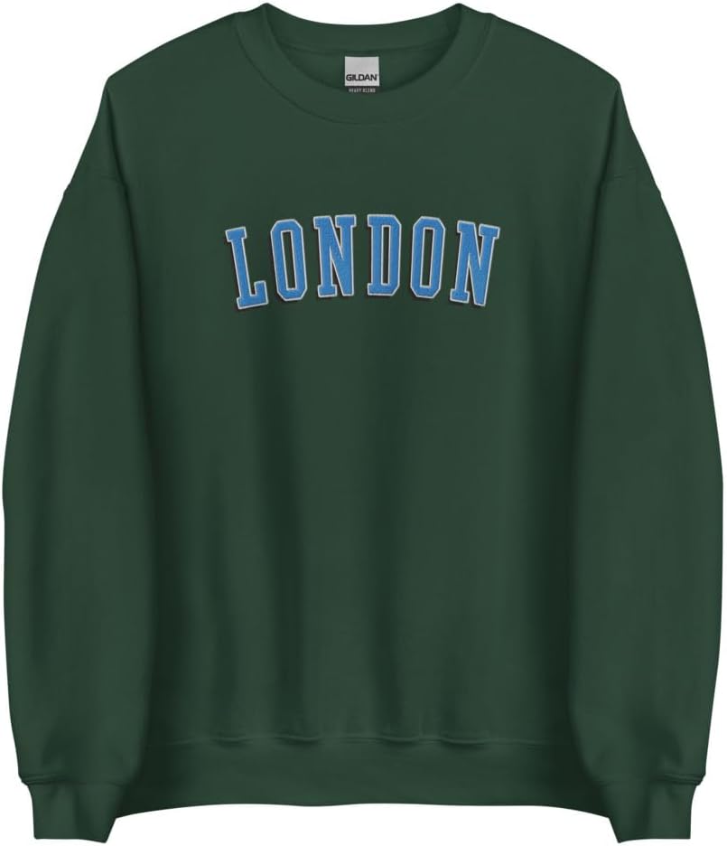 London Blue Embroidered Sweatshirt: Stylish Comfort