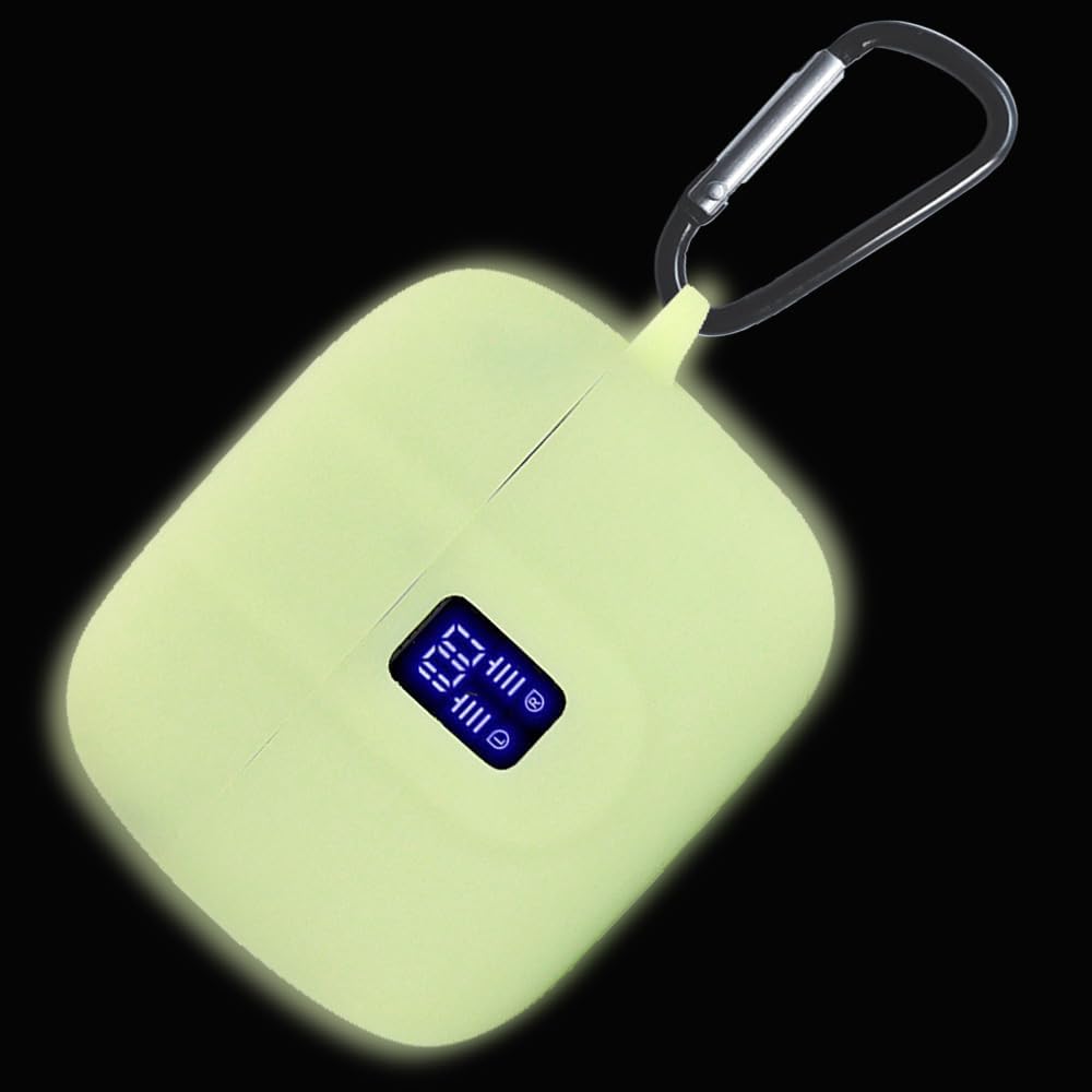 TAGRY X08 Earbuds Case: Night Yellow Silicon Cover with LED Window