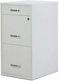 STAPLES 3-Drawer Vertical File Cabinet - Lockable Letter File Storage