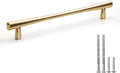 YAGU 7.5 in Bright Gold Cabinet Handles - Polished Brass Pulls