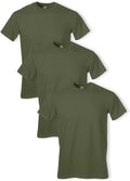 Soffe Men's Soft Spun Military 3 Pack T-Shirts - Comfortable Cotton