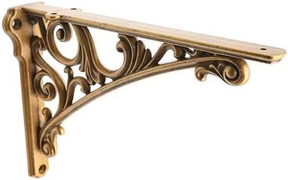 Decorative Shelf Bracket 12 inch Heavy Duty Antique Brass Style