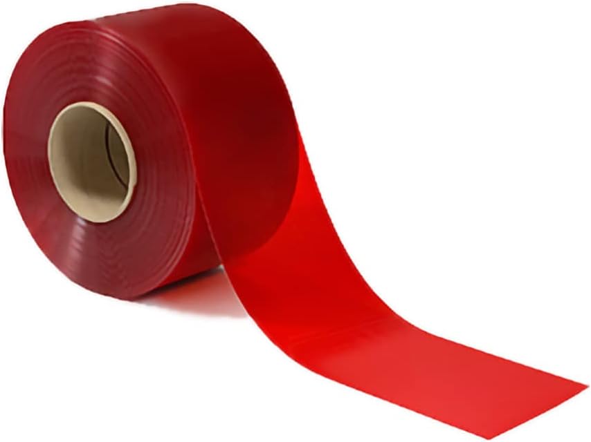 PVC Strip Curtain Door Bulk Roll Red Welding Size 8 in Wide