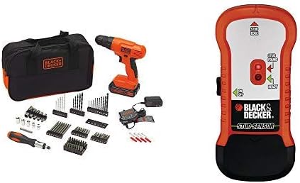 BLACK+DECKER 20V MAX Drill & Bit Set with Wood Stud Finder