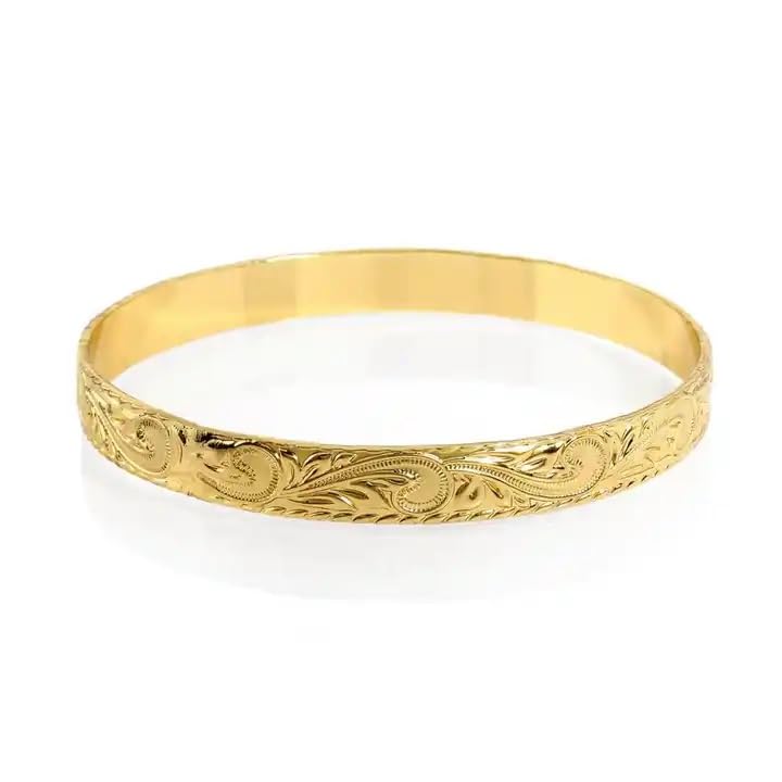 10mm Traditional Oval Gold Hawaiian Heritage Bangle Bracelet Review