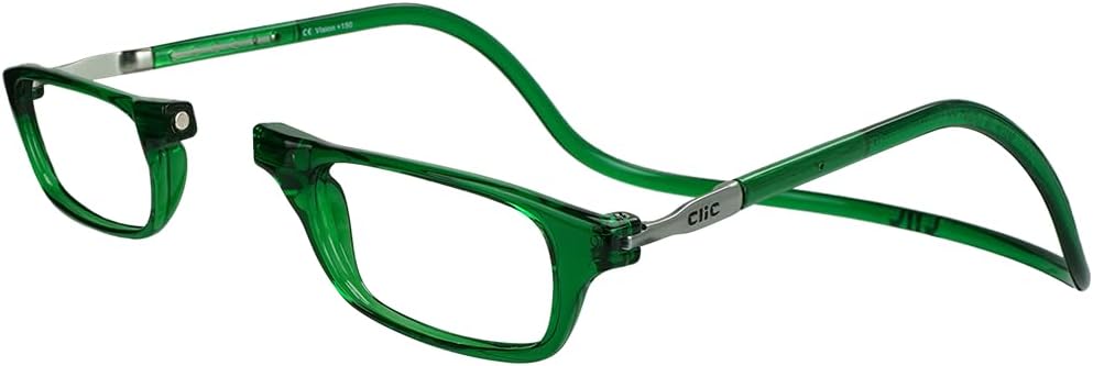 Clic Magnetic Reading Glasses for Men or Women - Adjustable Fit