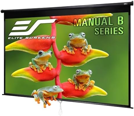Elite Screens Manual Pull Down Projector Screen 120-INCH