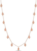 Hamsa Hand Charm Necklace for Women - Rose Gold Protective Charm