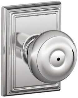 SCHLAGE F40GEO625ADD Georgian Privacy Knob in Bright Chrome