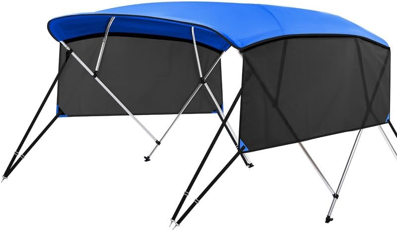 KAKIT 3 4 Bow Bimini Tops with Mesh Sidewalls for Boats