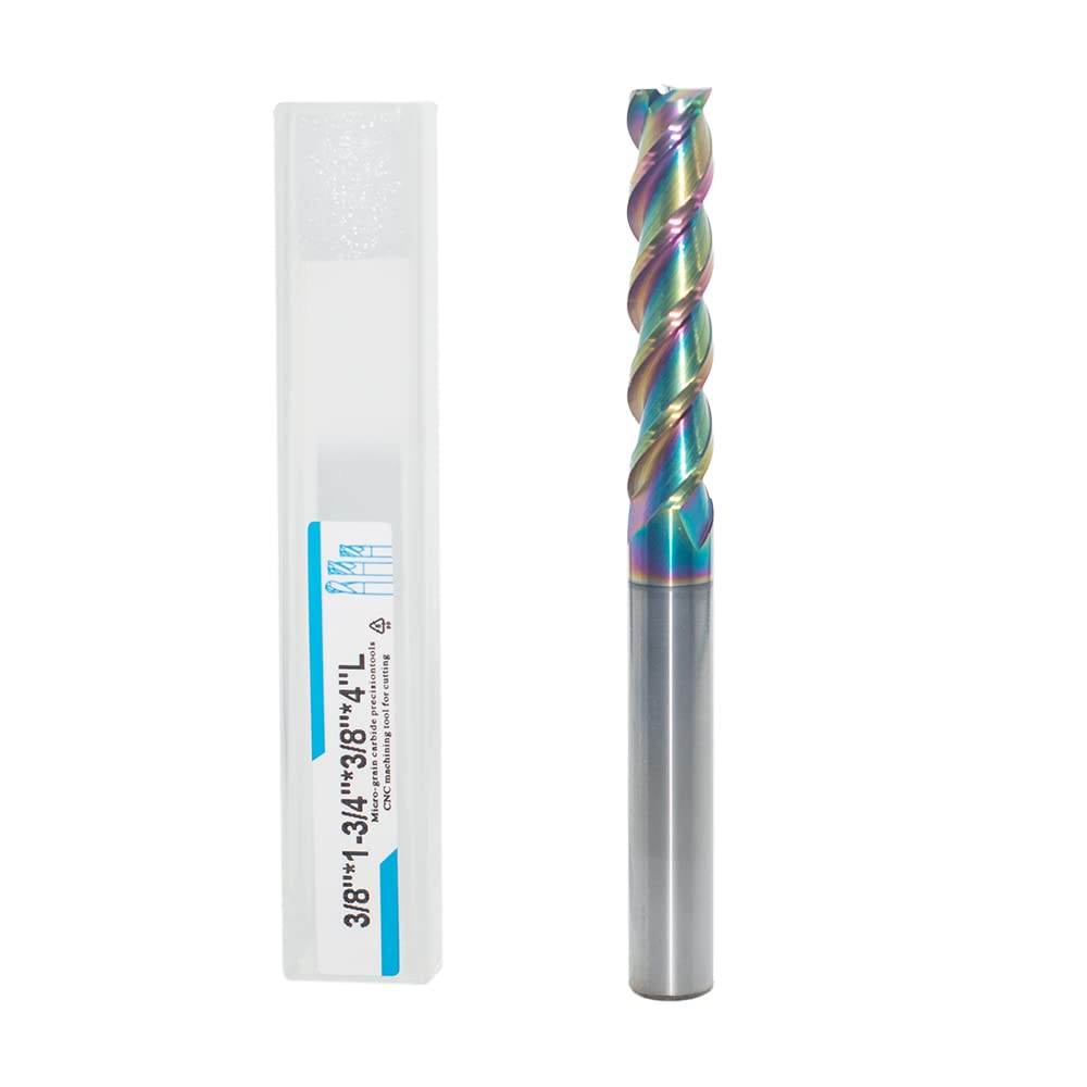 3/8 Extra Long Carbide Square End Mill for Aluminum and More