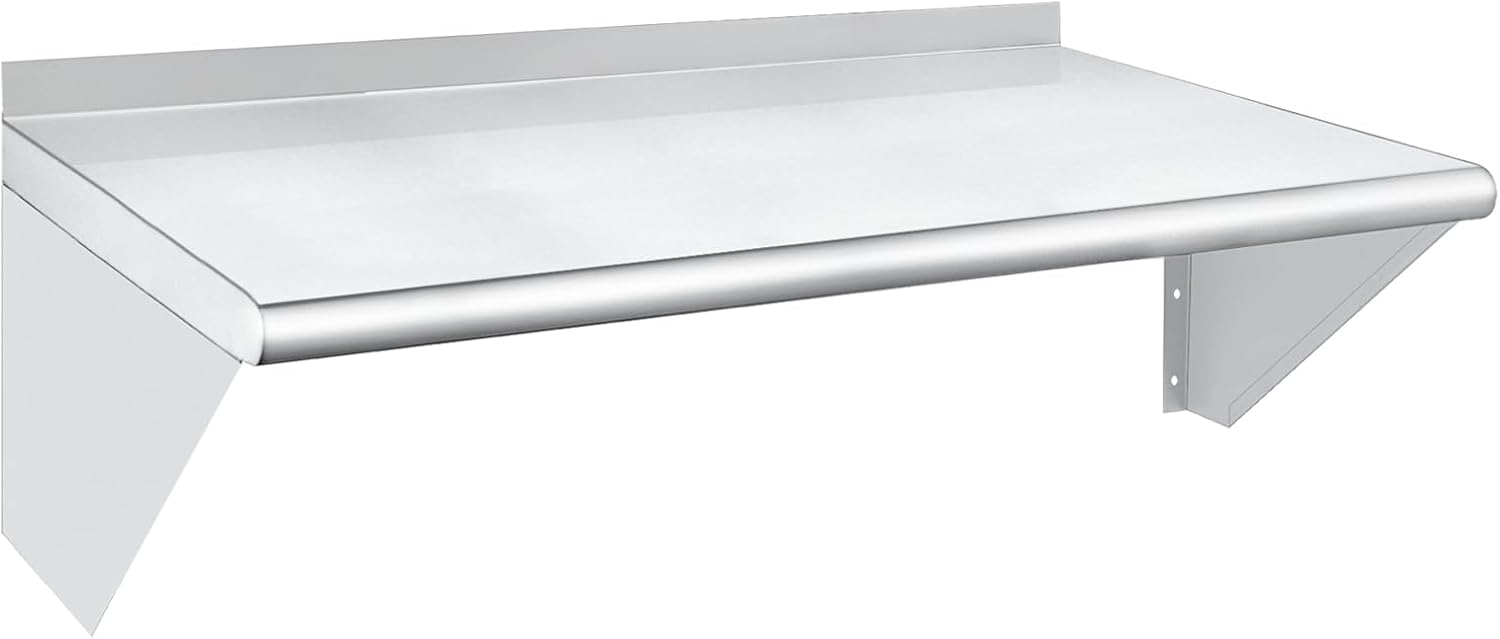 HARDURA Stainless Steel Wall Shelf 18in x 36in for Kitchen