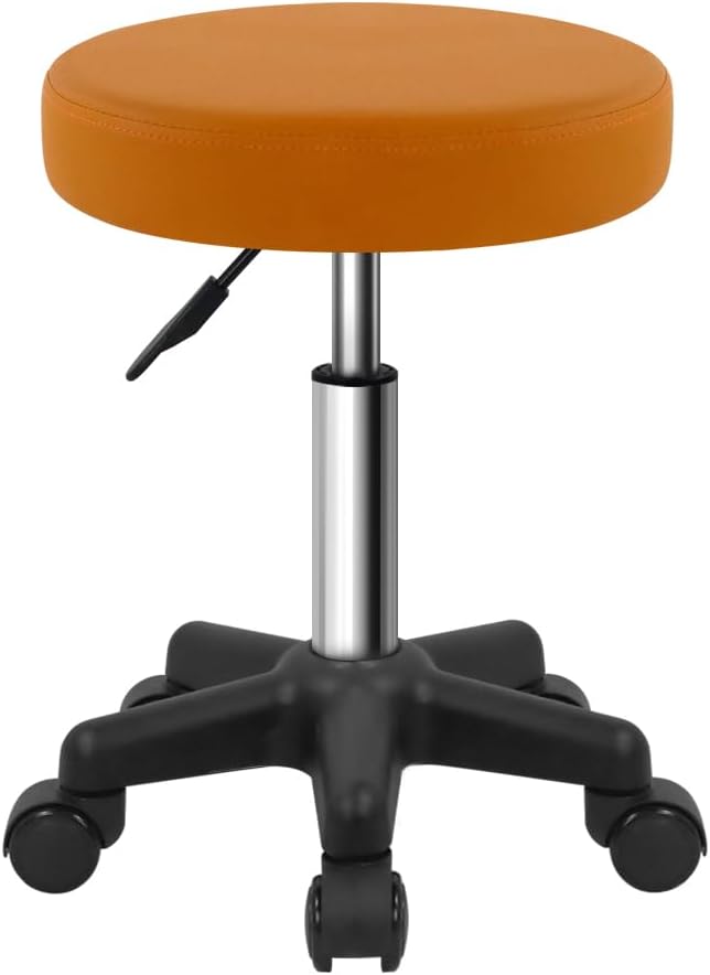 FURWOO Round Rolling Stool with Wheels for Spa and Salon Use