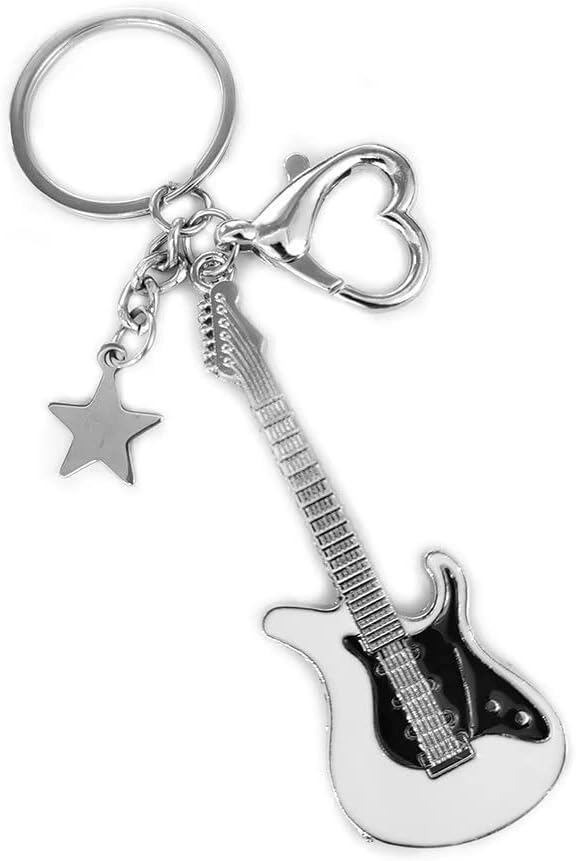 Rock on with Punk Bass Guitar Keychain!