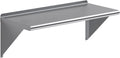 Stainless Steel Wall Shelf 36in x 16in - Heavy Duty NSF Certified
