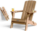 Folding Adirondack Chair with Wood Texture - Compact Outdoor Comfort