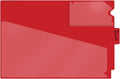 Center Tab Vinyl Outguides Letter Size - Red, 25/Box