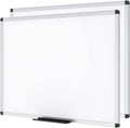 VIZ-PRO Dry Erase Board Pack of 2 36 x 24 in - Reliable Wall-Mounted