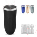 Car Trash Can with Lid and Fragrance Tablets - Compact Cup Holder Bin