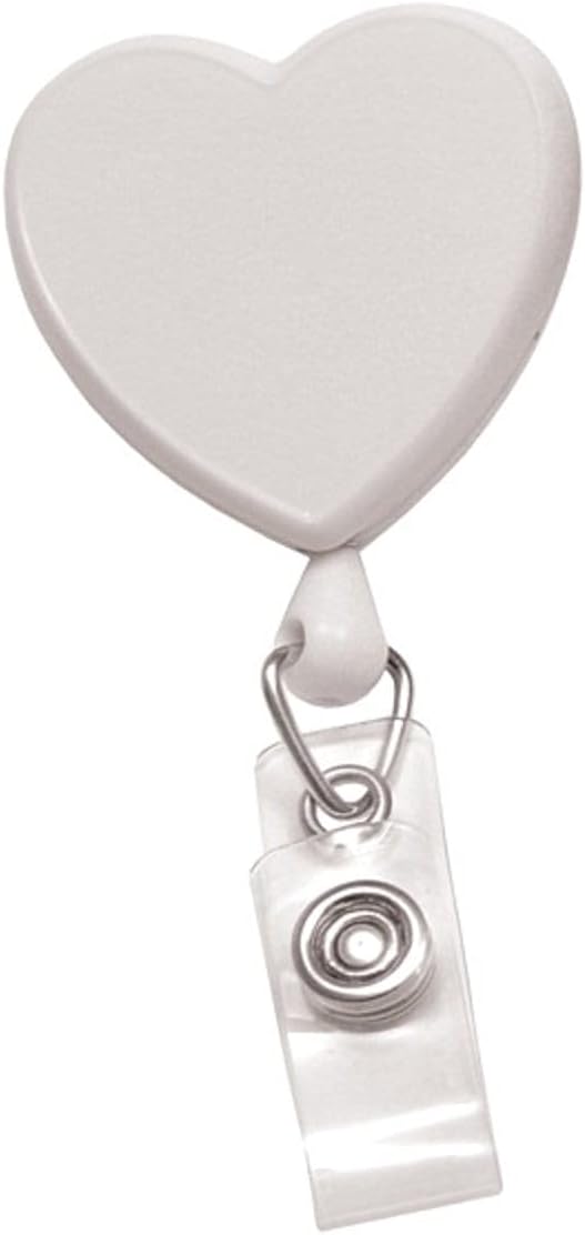 Heart Shaped Retractable Badge Reel - Cute 25 Pack for Nurses