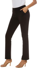Women's Pull On Barely Bootcut Stretch Dress Pants for Comfort