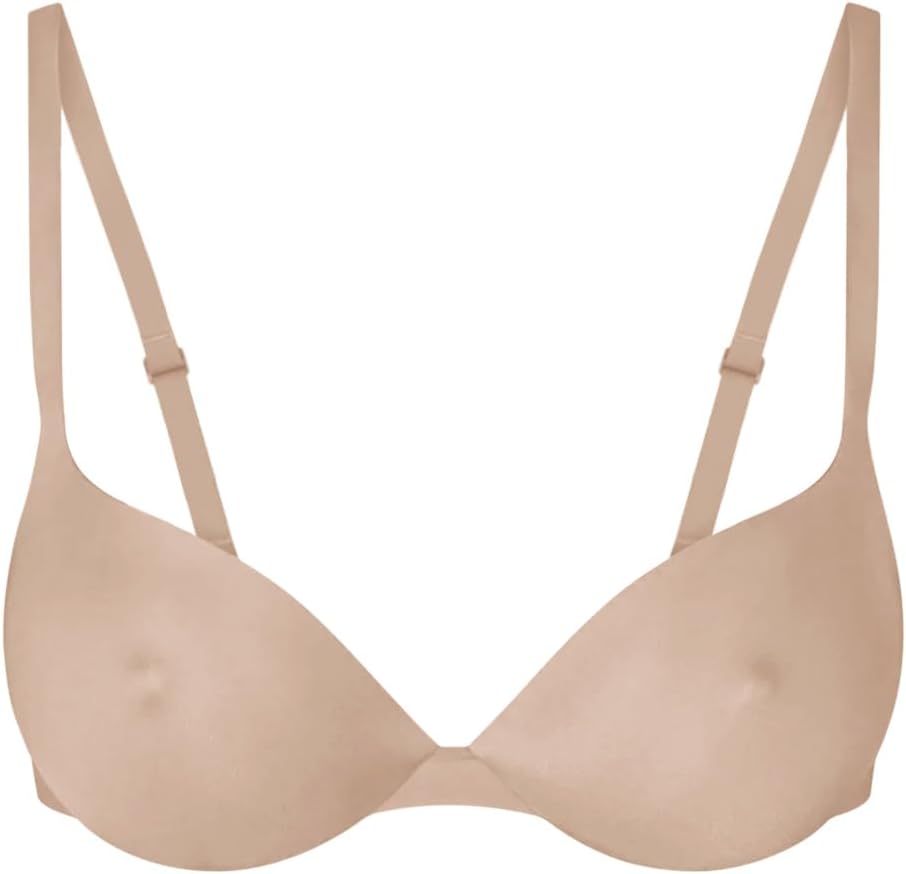 REORIA Women's Trendy Plunge Nipple Padded Underwire Bras