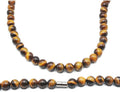 Yellow Tiger Eye Necklace for Men - Grounding Gemstone Choker