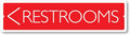 GRX1493 Indoor/Outdoor Plastic Sign for Restrooms - Large Size