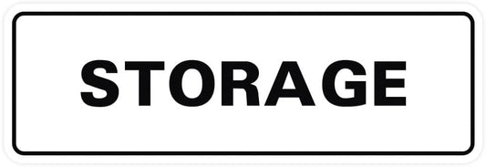 Standard STORAGE Door/Wall Sign - Large 10 Pack for Clarity