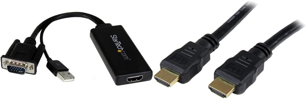 VGA to HDMI Adapter with 6ft Cable for 4K UHD Displays