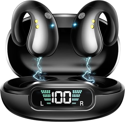 Wireless Clip-On Earbuds: Long Playtime, Noise Canceling