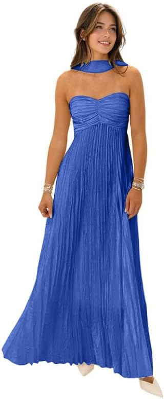 Womens Chiffon Bridesmaid Dresses with Scarf for Any Occasion