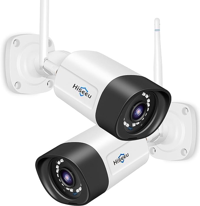 Hiseeu 5MP 2-Way Audio Cameras for Home Security and Surveillance