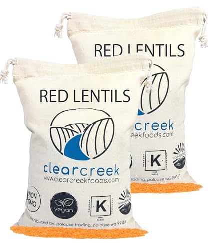 CLEAR CREEK Certified Glyphosate Residue Free Red Lentils 8 LB