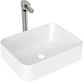 Lordear Vessel Sink With Faucet Combo 19x15 Rectangular - Modern Above