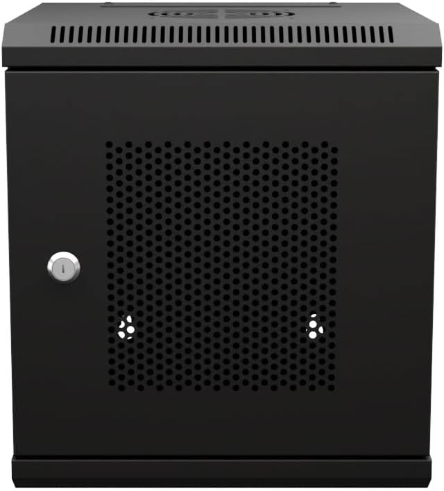 NavePoint 11.8 in Wall Mount Network Cabinet, 6U, Black Design