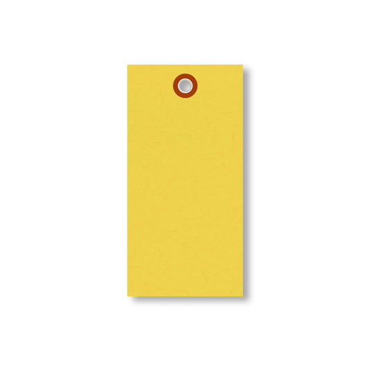 Durable Yellow Blank Tyvek Shipping Tags with Metal Eyelets