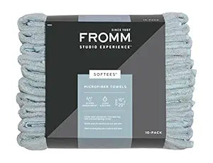 Fromm Softees Microfiber Salon Hair Towels - Fast Drying 10 Pack