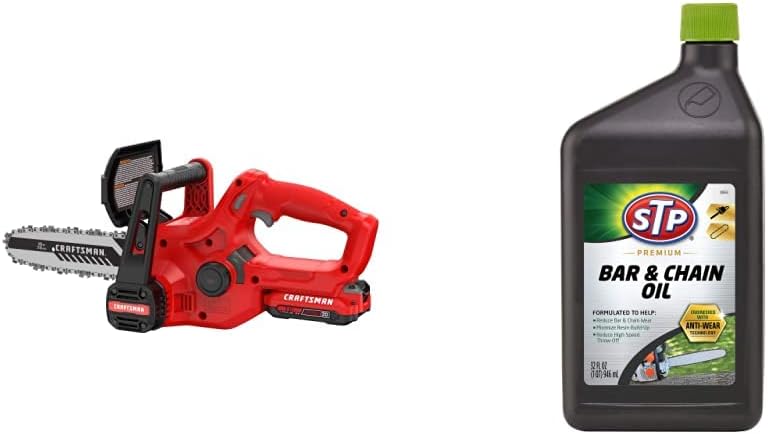 Craftsman V20 Mini Chainsaw Bundle with Premium Bar Oil
