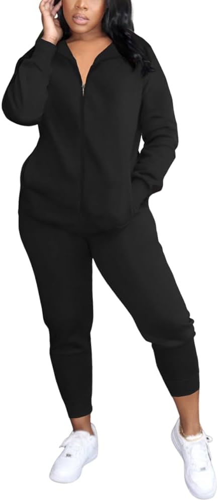Comfy Two Piece Outfits For Women Casual Long Sleeve Sweatsuits