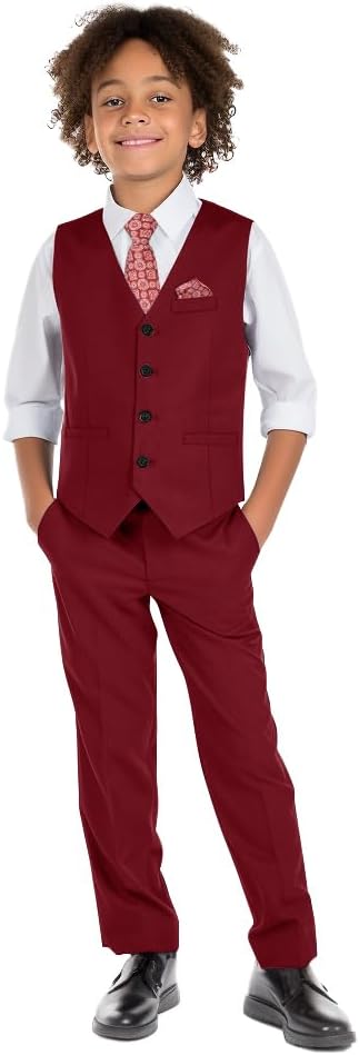 Boys' 6-Piece Formal Slim Fit Suit Set for Stylish Occasions