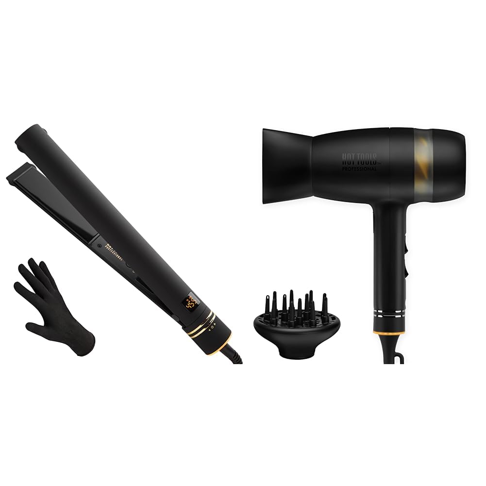 Hot Tools Evolve Ionic Flat Iron & Quietair Power Dryer Combo