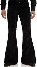 Mens Bell Bottom Velvet Pants 60s 70s Disco Outfits for Men Vintage