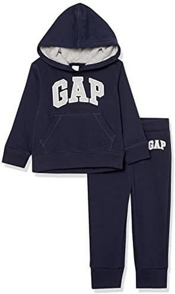 GAP Baby-Boys Logo Hoodie & Pant Set for Cozy Comfort