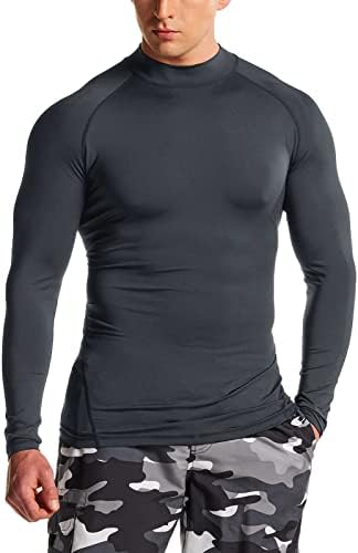 TSLA Men's UPF 50+ Long Sleeve Rash Guard for Swimming